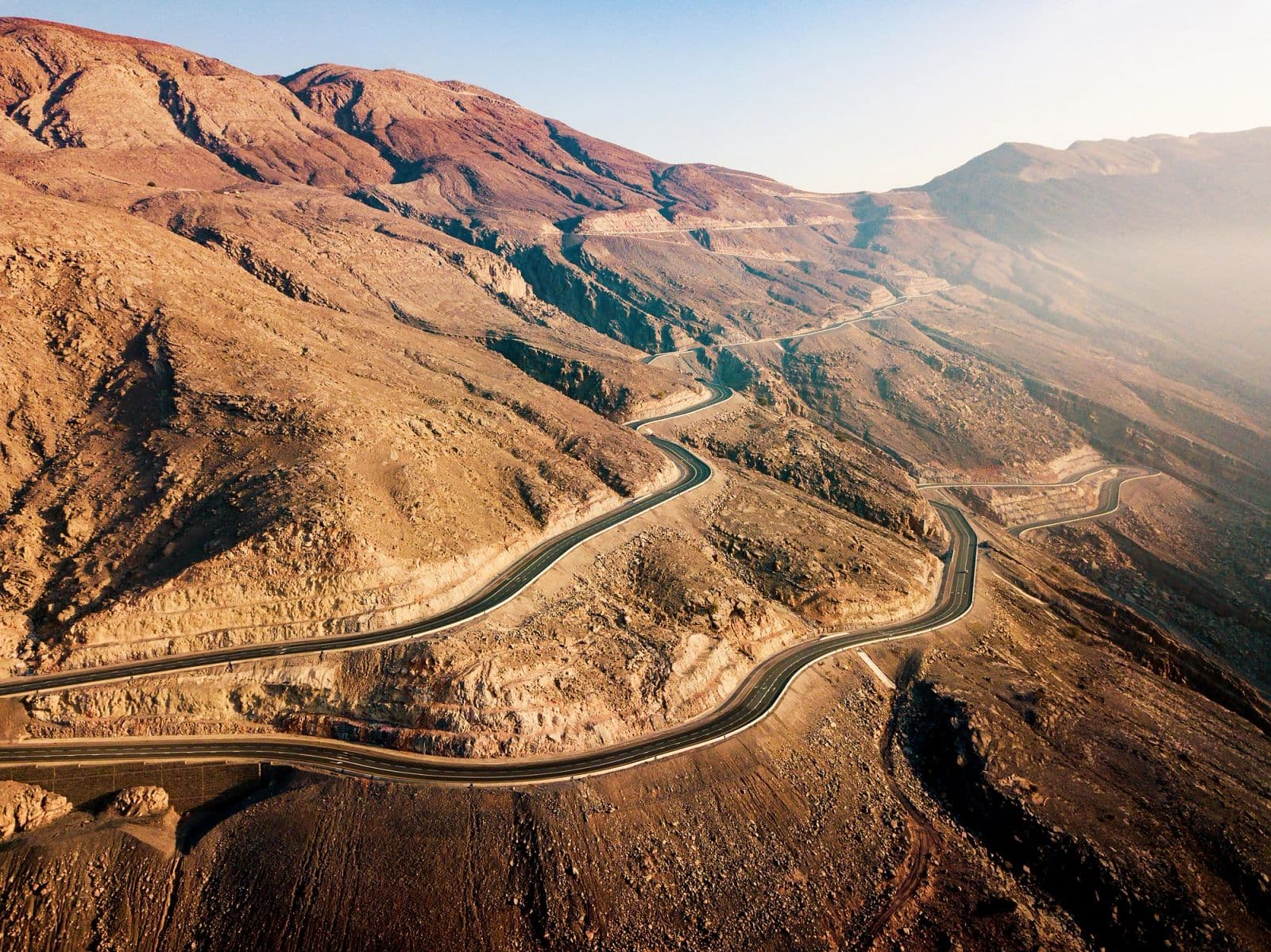 Mountain road leading through Oman